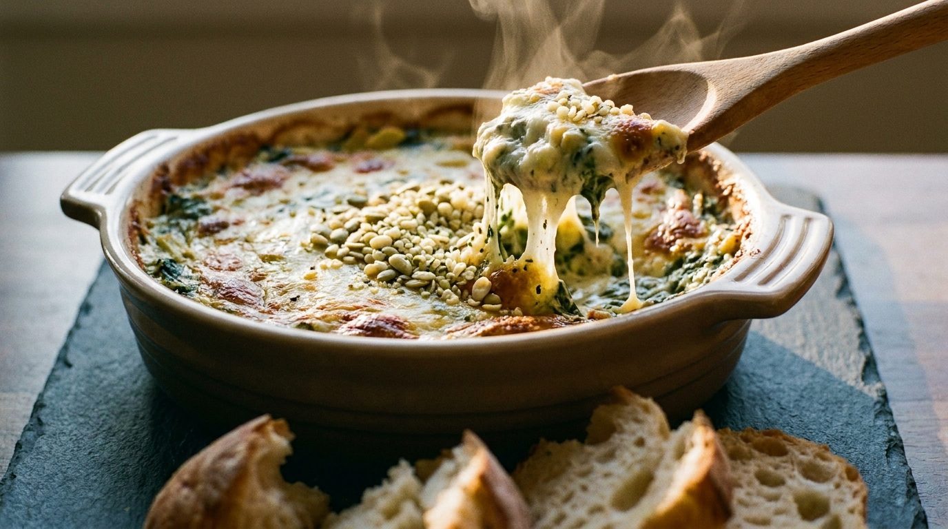 Hemp Spinach and Artichoke Dip